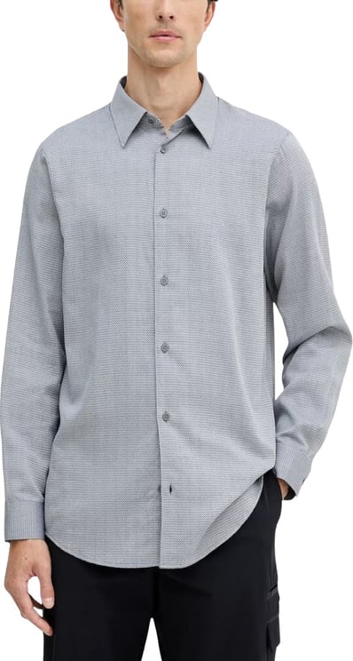 Armani Exchange Armani Exchange Black And White Cotton Dress Shirt