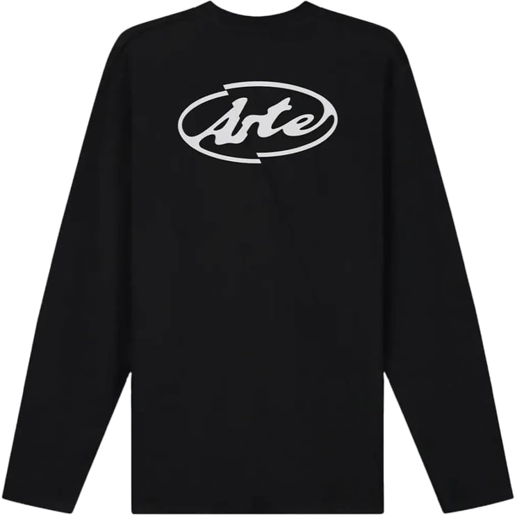 Arte Antwerp Lange mouwen met cirkellogo op de rug, zwart