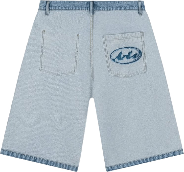 Arte Antwerp Denim shorts binnenstebuiten Denim gebleekt