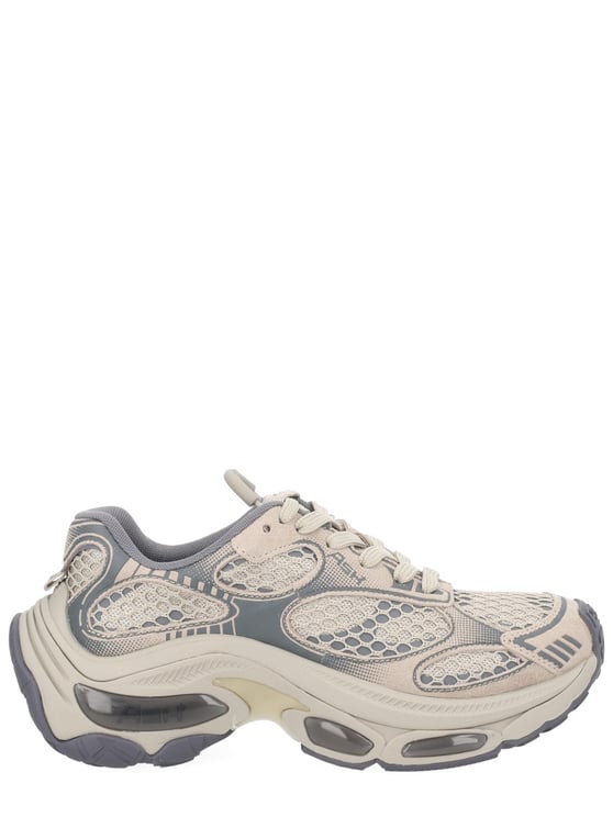 Ash Dragon Breathable Mesh Layered Calfskin Sneakers
