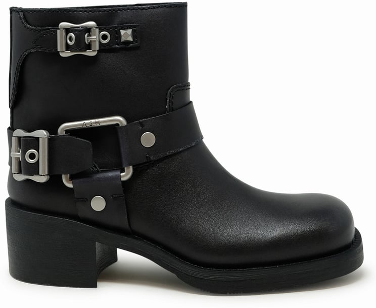 Ash ASH TEXAS01 BLACK LEATHER BOOTS