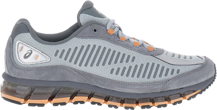 Asics Streamlined Grey Sneakers With Accent Details