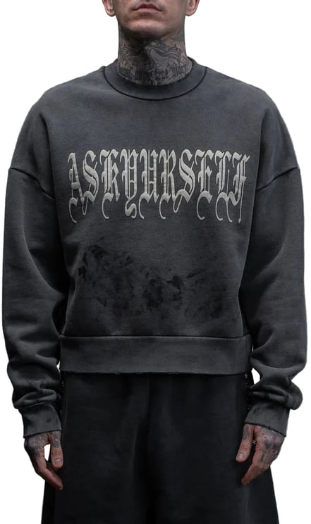 ASKYURSELF GOTH VINTAGE CREW VINTAGE BLACK