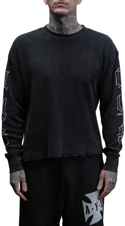 ASKYURSELF DESTROYER AYS WAFFLE LS VINTAGE BLACK