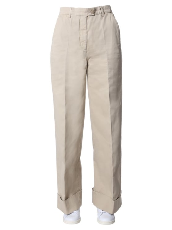 Aspesi Relaxed Fit Wide Leg Pants