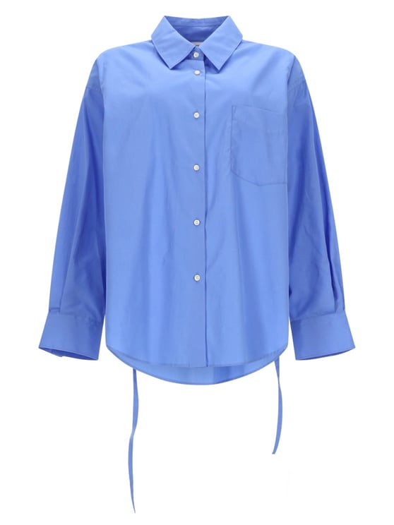Aspesi Oversized Cotton Ties Collar Shirt