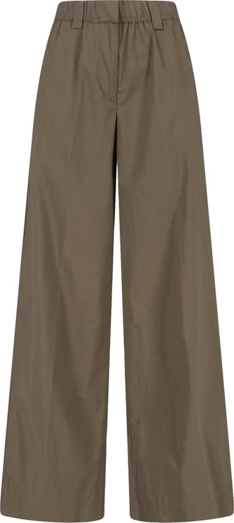 Aspesi Wide Cotton Blend Trousers – Green