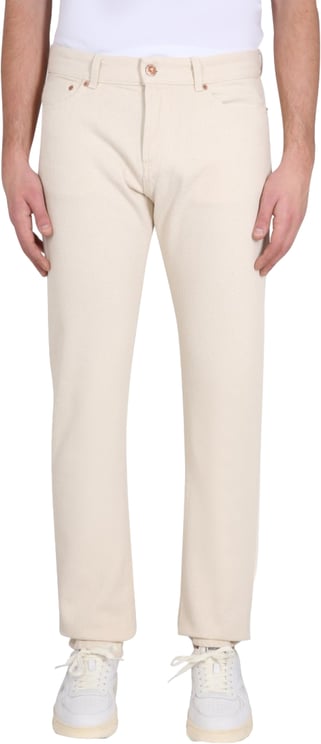 Aspesi Straight-Leg Denim Jeans With Button