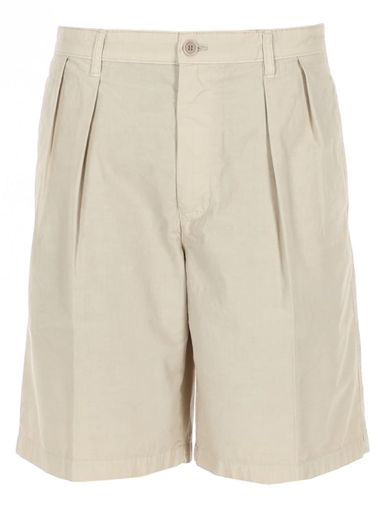 Aspesi Classic Tailored Cotton Front Pleats Shorts