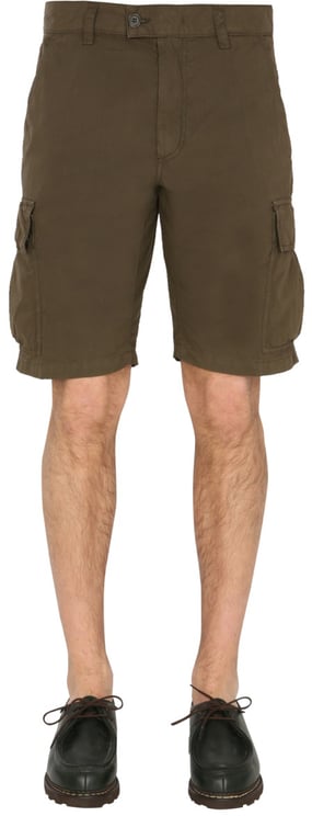 Aspesi Brown Cargo Shorts With Flap Pockets