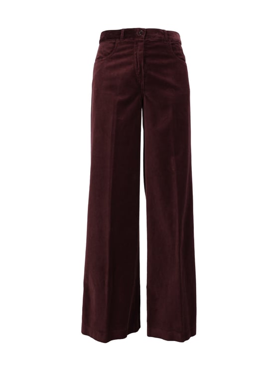 Aspesi High Waisted Textured Straight-Leg Pants