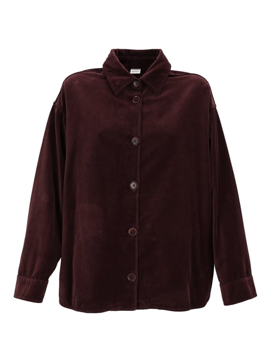 Aspesi Burgundy Velvety Textured Jacket