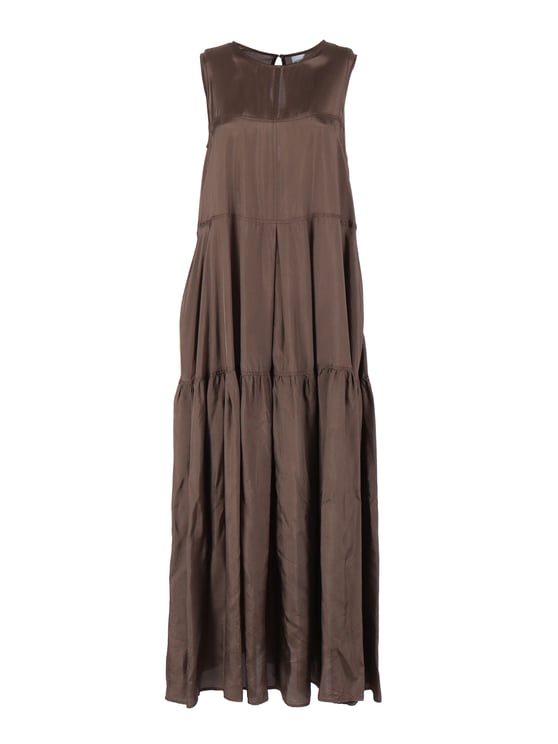 Aspesi Tiered Sleeveless Gathered Midi Dress