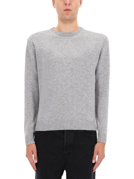 Aspesi Light Grey Knitted Cashmere Sweater