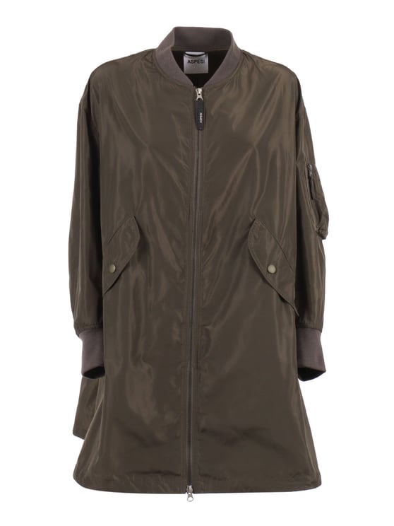 Aspesi Boxy Brown Ribbed Jacket
