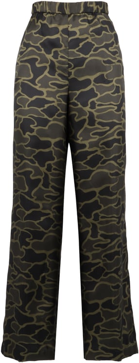 Aspesi Printed silk pants