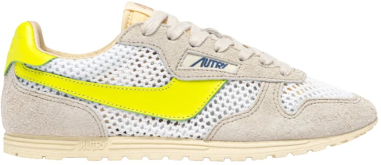 Autry Autry Windspin Women’S Sneakers In Mesh And Leather White Sand And Evening Primrose Wslw Kd02 Windspin Low