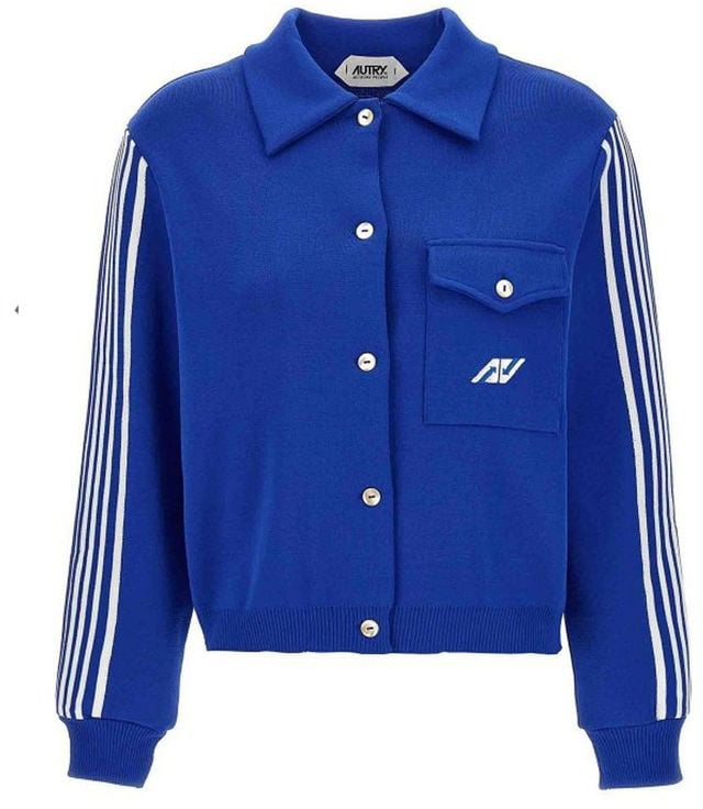 Autry Autry Blue Nylon Cardigan