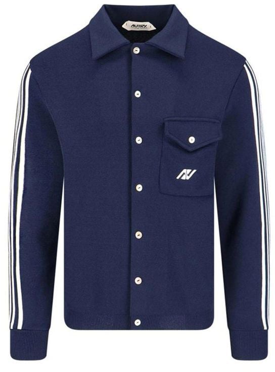 Autry Autry Blue Nylon Cardigan