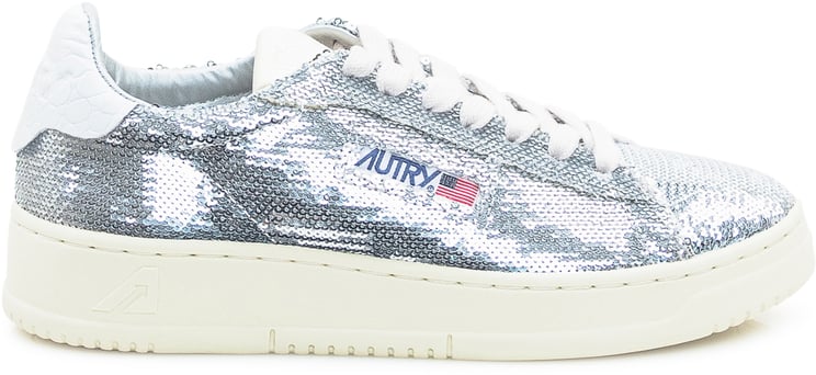 Autry Sneakers Autry Rosé Medialist Low con Paillettes Argento