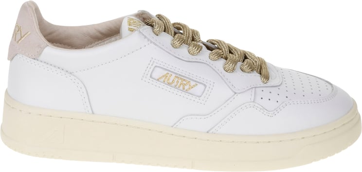 Autry Flat Shoes Bianco/Oro