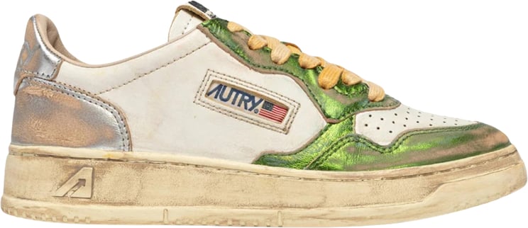 Autry Medalist Low Super Vintage Women’s Gun/Green Sneakers