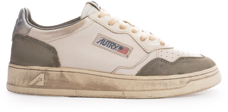 Autry Sneakers Leatsuede Lizardsilv