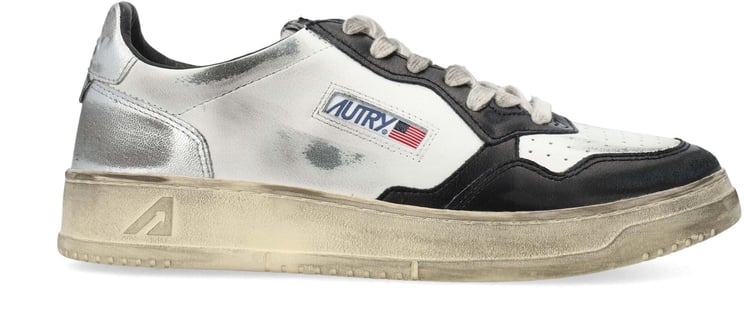Autry Sup Vint Low Wht Blk Slv