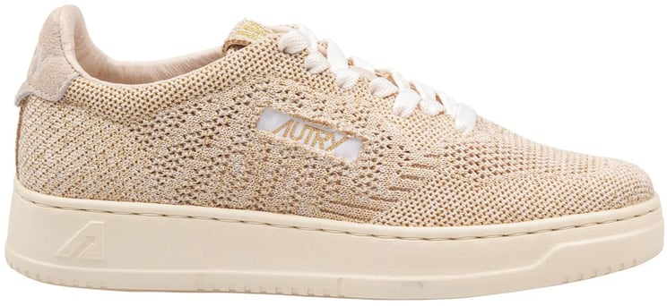 Autry Autry easeknit low knit sneakers in sand and gold