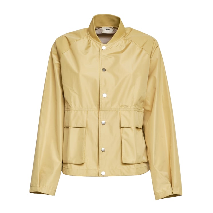 Autry Ribbed Collar Snap Button Jacket