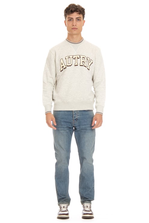 Autry Cotton Crewneck Sweatshirt with Logo
