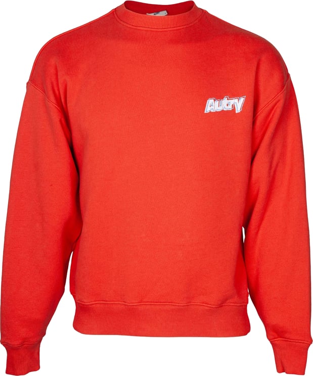 Autry Autry cotton sweatshirt with logo, lobster color