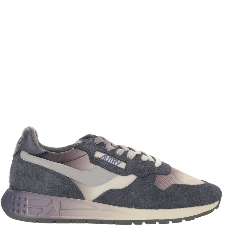 Autry Navy Leather Nylon Running Sneakers