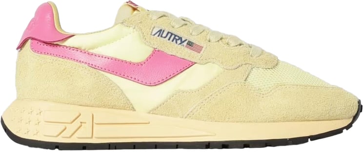 Autry Dames Reelwind Sneaker Geel/Roze
