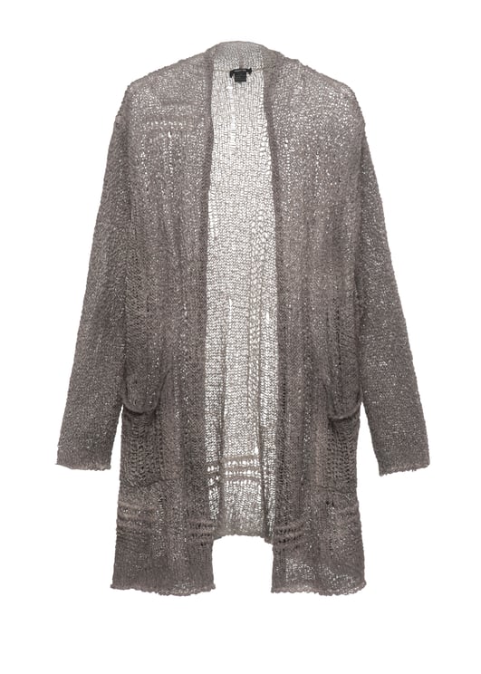 Avant Toi Grey V-Neck Cotton Cardigan