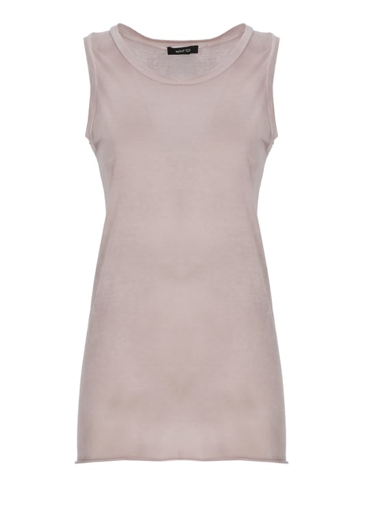 Avant Toi Purple Cotton Crewneck Tank Top