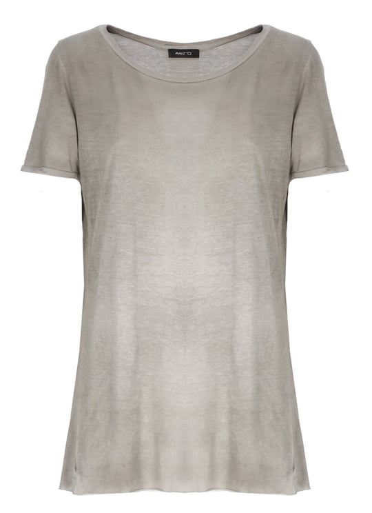 Avant Toi Grey Cotton Crewneck T-Shirt