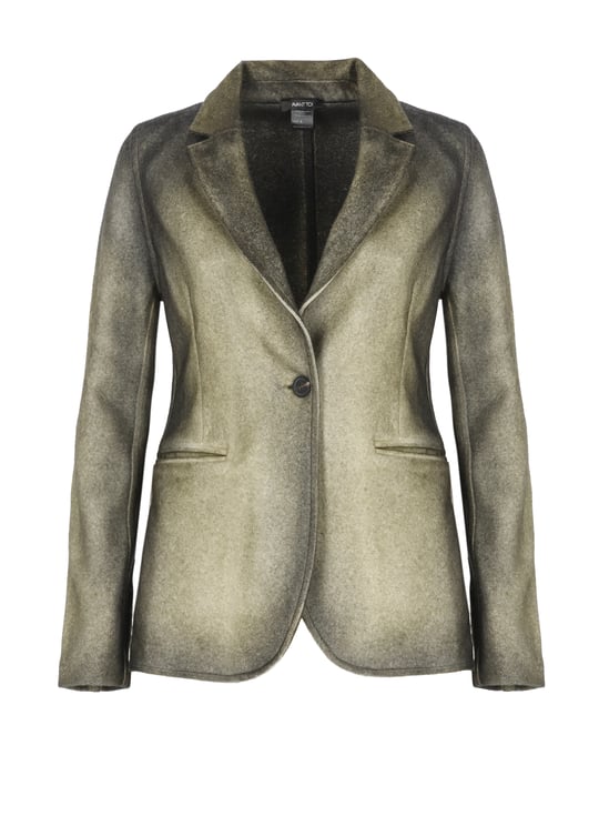 Avant Toi Green Gradient Spear Collar Jacket