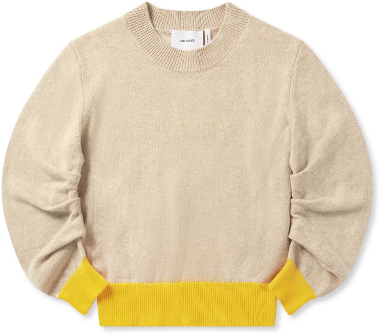 Axel Arigato Gathered Sweater Beige/yellow