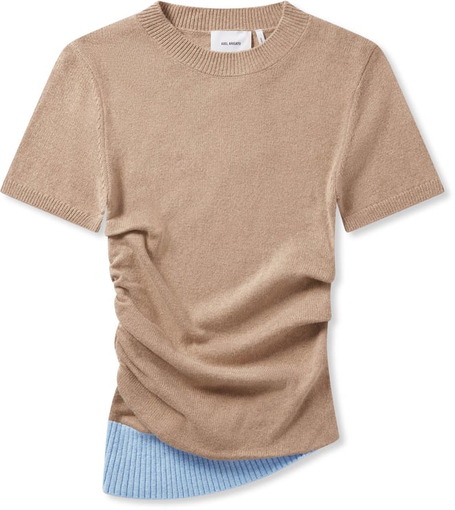 Axel Arigato Ivi Draped Knitted Top Beige/blue