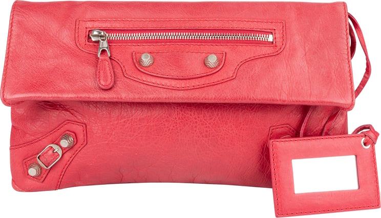 Balenciaga Balenciaga Pink Leather City Clutch