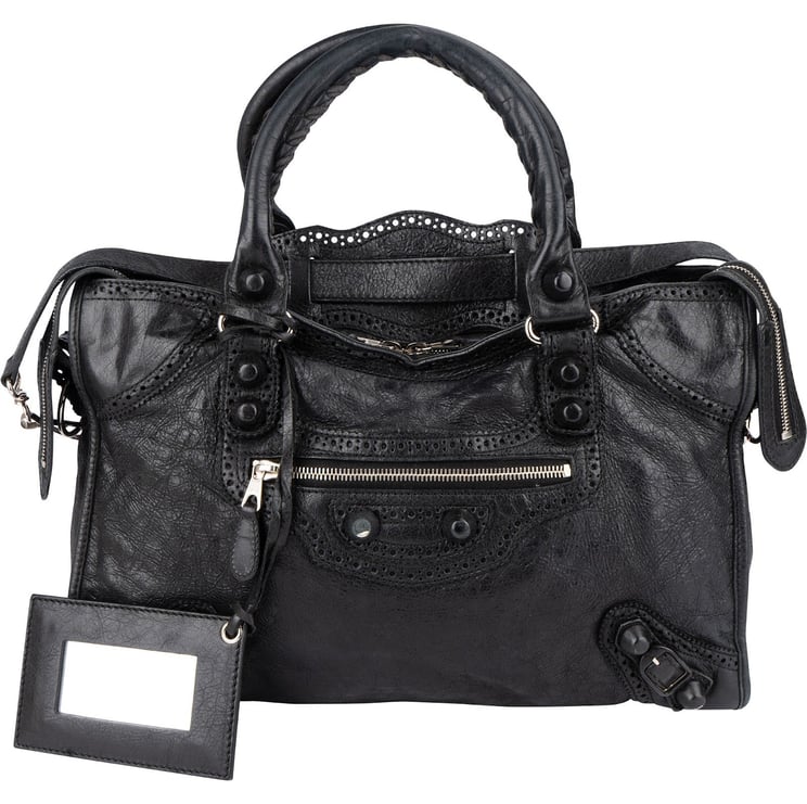 Balenciaga Balenciaga Black Leather City Handbag