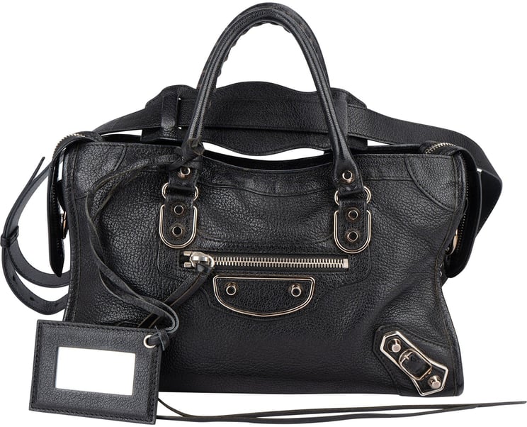 Balenciaga Balenciaga Black Leather Mini City Handbag