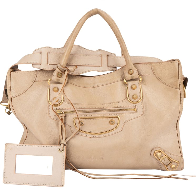 Balenciaga Balenciaga Beige Leather City Handbag