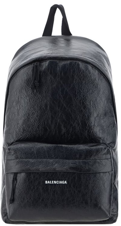 Balenciaga Balenciaga Black Calf Leather Bos Taurus Backpack