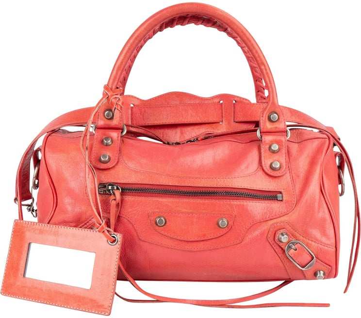 Balenciaga Balenciaga Pink Leather City Twiggy Handbag
