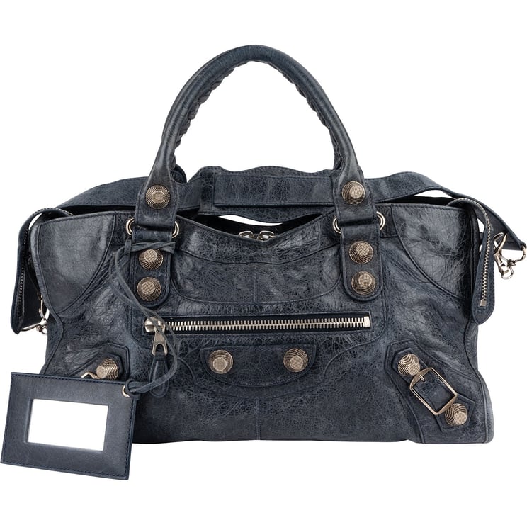 Balenciaga Balenciaga Blue Leather City Handbag