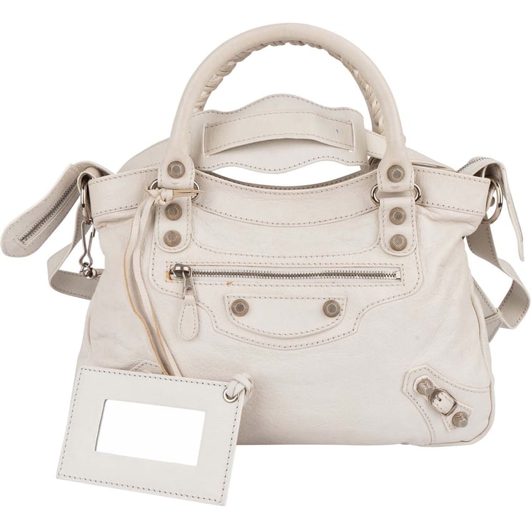 Balenciaga Balenciaga White Leather Small City Handbag