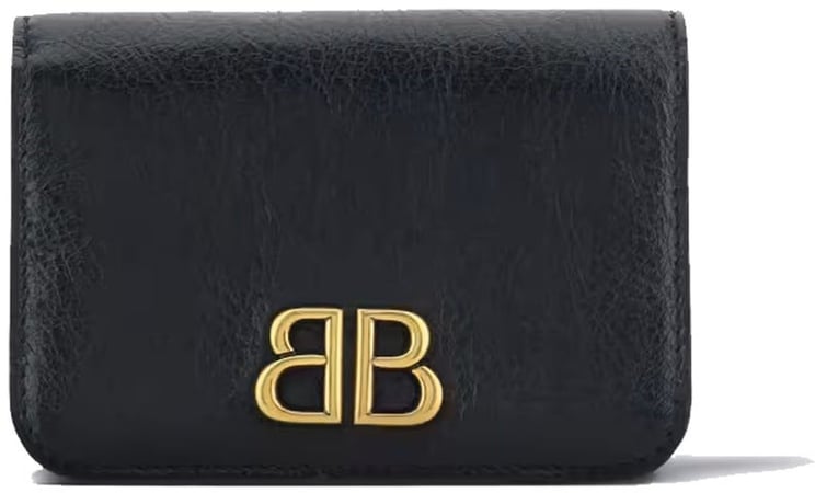 Balenciaga Balenciaga Leather BB Wallet And Card Holder