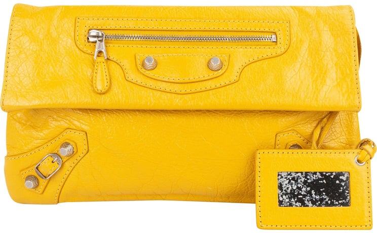 Balenciaga Balenciaga Yellow Leather City Bag Clutch